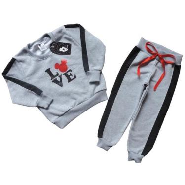 Imagem de Conjunto Moletom Infantil meninas minnie Calça + Casaco  Tam 2 à 8 - V