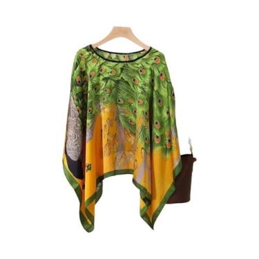 Imagem de Blusa Solta De Chiffon Com Estampa Sexy Para Praia De Verão Feminina, 