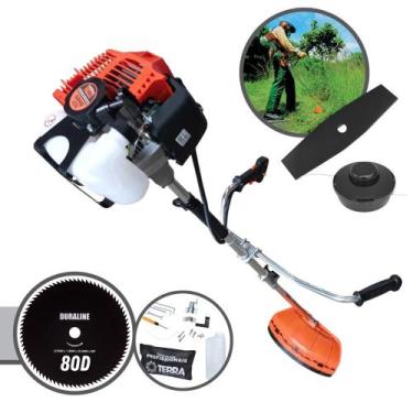 Imagem de Roçadeira Cortador de Grama À Gasolina Multifunções Terra GRHB430 Bi-P