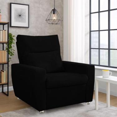 Imagem de Poltrona Reclinável Do Papai Moderna Nivea - Silverio Decor, Preto