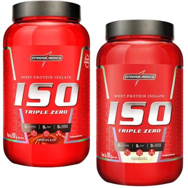 Imagem de 2x Iso Triple Zero 900g Baunilha e Chocolate Integralmedica