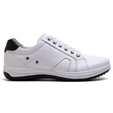 Imagem de Sapatênis Masculino Ultra Comfort em Couro Branco - RANSTER COMFORT, B