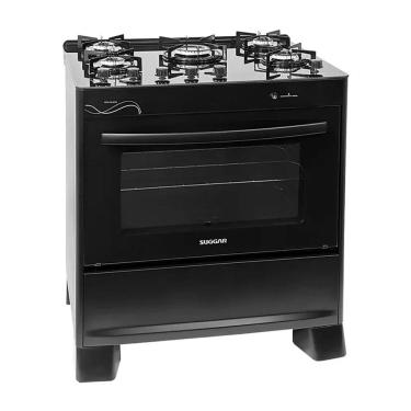 Imagem de Fogão Suggar Neo Glass 5 Bocas Automático Mesa de Vidro Bivolt