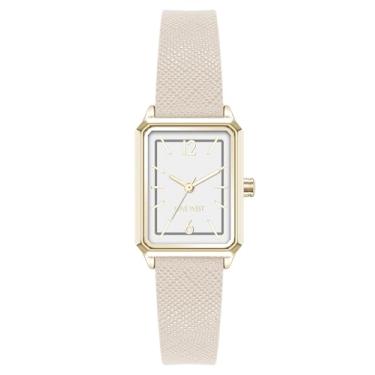 Imagem de Nine West Relógio feminino Saffiano, NW/3196, Off-white