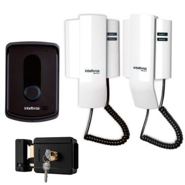 Imagem de Porteiro Eletrônico Intelbras IPR 8010 Com 2 Monofones + Fechadura Elé