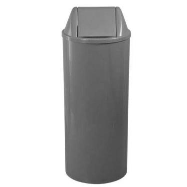 Imagem de Lixeira De Plástico Cinza 50cm Com Tampa 22 Litros - E12a-eb12c - Jsn Cesto Plastico Com Tampa Cinza 50cm - Eb12c - Jsn