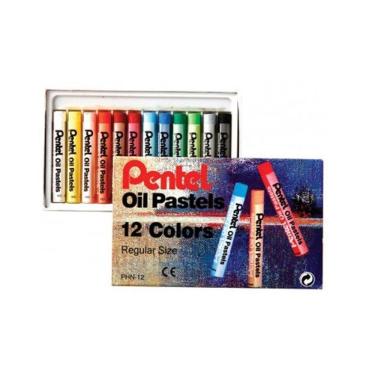 Imagem de Giz pastel oleoso PHN-12 - com 12 cores - Pentel