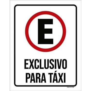 Imagem de Kit 5 Placas Estacionamento Exclusivo Taxi 36X46