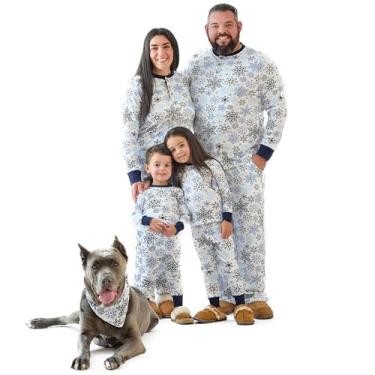 Imagem de Butterblu JAMIE Pijamas de Natal Combinando Família, 100% Algodão Orgânico, Adultos, Crianças, Bebês, Animais de Estimação, Beijos de Neve, Pet, Médio