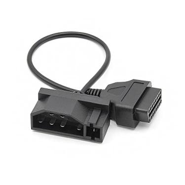 Imagem de E-Car Connection Conector macho OBD de 7 pinos para OBD2 cabo adaptador de ferramenta de diagnóstico de 16 pinos para Ford EFI