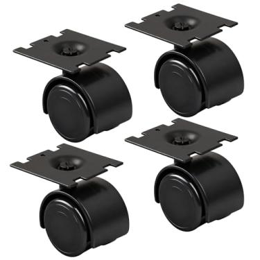 Imagem de MWEDP Rexair Rainbow Vacuum 40 mm Dolly conjunto de roda/placa compatível com Rainbow Vacuum D4 D4C SE E E2 Series Castor Wheel para Dolly (pacote com 4)