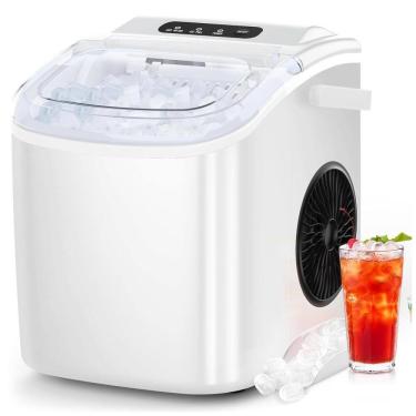 Imagem de Máquina de Gelo até 11 kg em 24H Portátil, Branca, 110v, COWSAR, Branco