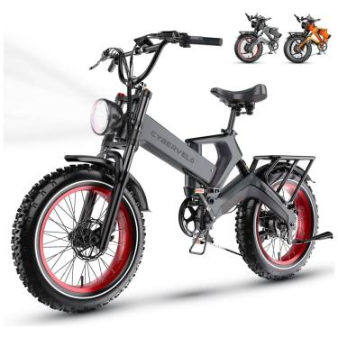 Imagem de Bicicleta Elétrica Dobrável Cybervelo EK6 Max 2.0, 1000W de Potência, Bateria Removível de 48V 25Ah, Pneu Gordo 20` x 4.0