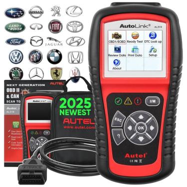 Imagem de Scanner de Motor Automotivo OBD2 6 Sistema de Verificação, Universal, AUTEL AL519, Vermelho