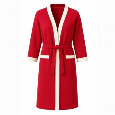 Imagem de Roupão De Banho Unissex Tecido Atoalhado 100% Poliéster Adulto Ultra M