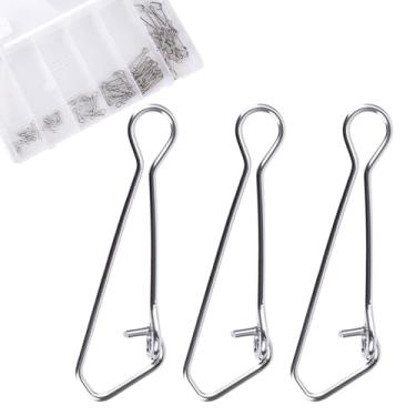 Imagem de balifly 120 peças de clipes de velocidade de pesca, kit de equipamentos de clipe, troca rápida para iscas Popper, conectores de crankbaits, água salgada 000#+00#+2#+4#+6#+8# FS/BZ-04