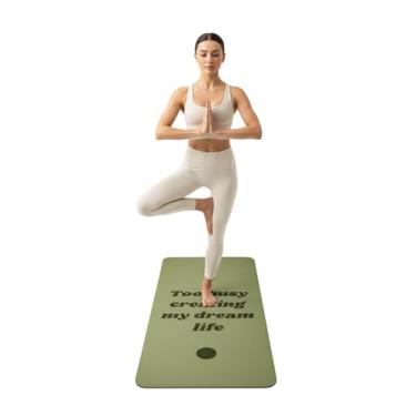 Imagem de Tapete de Pilates Ecológico Antiderrapante – Tapetes de Exercícios Verdes para Treino em Casa, Ioga Quente e Alongamento – Equipamento de Fitness Essencial e Acessórios para Mulheres