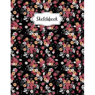 Imagem de Sketchbook: Wind Blow Blooming Flowers Blank Notebook Journal | Sketching, Drawing and Doodling