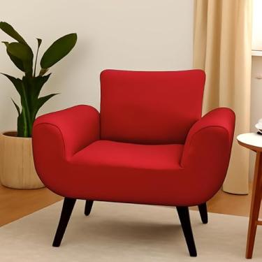 Imagem de Capa Para Cadeira Poltrona Opala Em Malha Gel Premium Lisa Avulsa Ajustável (Vermelho)