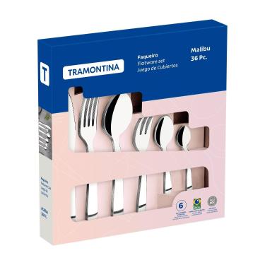 Imagem de Faqueiro Tramontina Malibu 36 peças em Aço Inox