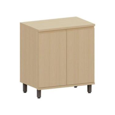 Imagem de Balcão De Cozinha 100% Mdf 2 Portas 80cm Aura Luciane Móveis Carvalho