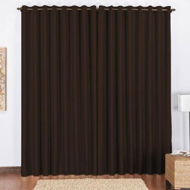 Imagem de Cortina Tecido Blecaute Porta Balcão 4,00 x 2,70 Para Quarto - ENTROU 