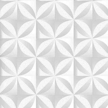 Imagem de Papel de Parede Adesivo PVC Estampa Folhas - 5 Metros - TOP RIO, BRANC