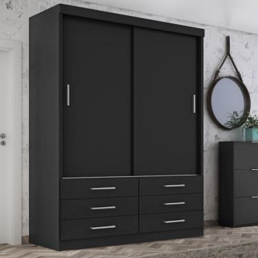 Imagem de Guarda Roupa Solteiro Capri 2 Portas Correr 6 Gav