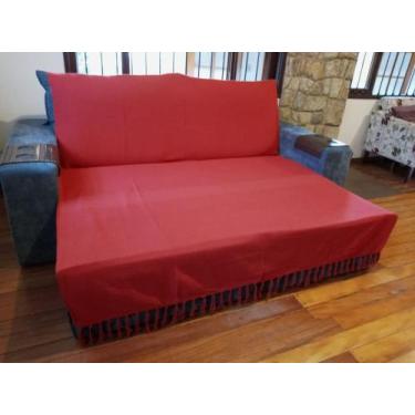 Imagem de Manta para Sofá Retrátil Vermelha 2,40 x 1,80 Algodão Luxo - Dona Odet