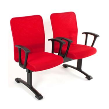 Imagem de Cadeira Diretor em Longarina 2 lugares Linha Tela Mesh Vermelho