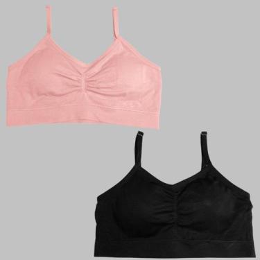 Imagem de Kit 2 Top Menina Moça Seamless Com Bojo Removivel Alcinha - Zee Rucci 