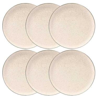 Imagem de Jogo de 6 Pratos Rasos 26 cm Oxford Flat Duna