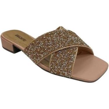 Imagem de Tamanco Anacapri Nude rose com Brilho-Feminino