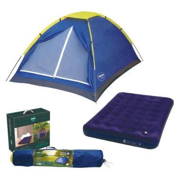 Imagem de Barraca Iglu 4 Pessoas Camping Acampamento Colchão Casal Mor