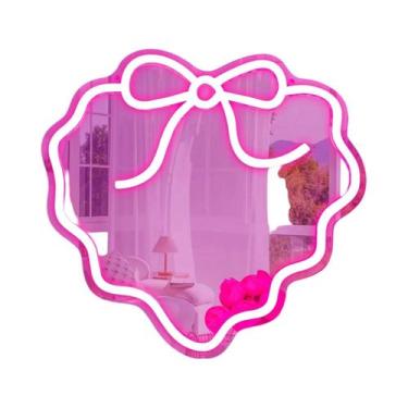 Imagem de Letreiro Espelho LED Neon Alimentado Por USB Para Decoração De Quarto,