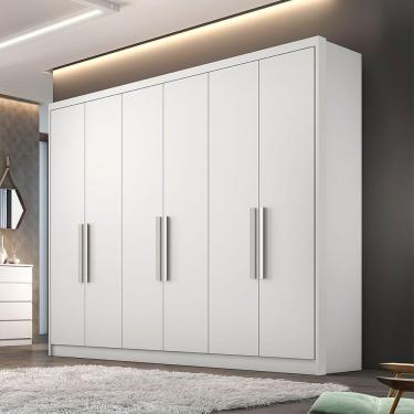 Imagem de Guarda Roupa Marselha 6 Portas 6 Gavetas Clic Móveis Branco