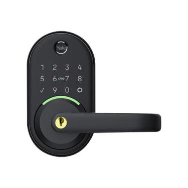 Imagem de Fechadura Digital Multifamily Com Biometria E Senha - Preta - Seguranç