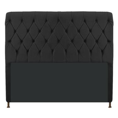 Imagem de Cabeceira Cristal 195 Cm King Size Com Capitonê Suede Preto