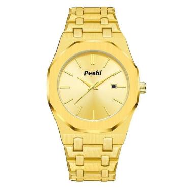 Imagem de Relógio Masculino Poshi 948 à Prova D'água Ouro