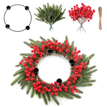Imagem de Kritkin Guirlanda do Advento de Natal, faça você mesmo, guirlanda do advento, suporte de vela, guirlandas católicas tradicionais, conjunto de decoração de Natal para mesa de igreja, centro de mesa