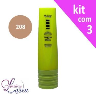 Imagem de -Kit Base Liquida Princesa nº 208 (3 unidades) - Max Love
