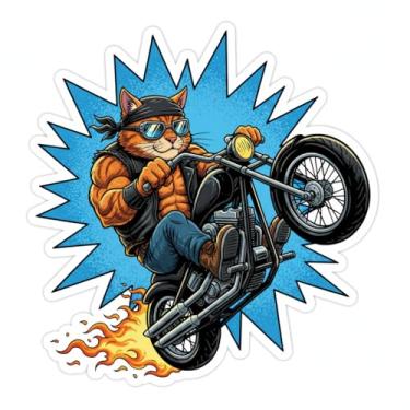 Imagem de Adesivo Decorativo para Carro e Moto, Modelo Gatinho (Adesivo81)