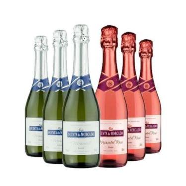 Imagem de Espumante Moscatel e Moscatel Rosé Quinta do Morgado 660ml - Kit 6 uni