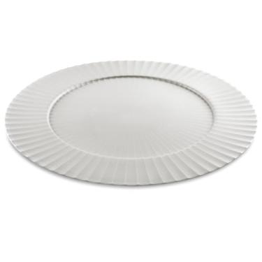 Imagem de Sousplat Redondo de Plástico 33cm Apoio para Prato Jogo Americano (Cinza Claro)