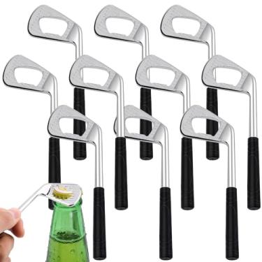Imagem de Abridor de garrafas de taco de golfe com 12 peças – estrutura de liga de zinco (prata), acessório inovador para fãs de golfe e bebedores de cerveja, ferramenta de uso diário para bar em casa