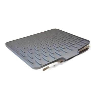 Imagem de Tapete Escorredor de Louça e Descanso de Panela em Silicone, Antitérmico e Antiderrapante para Pia e Cozinha