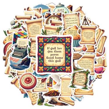 Imagem de 70 peças, citações da Bíblia, frases inspiradoras, cristianismo, símbolos religiosos, mensagens de fé, adesivos de brinquedo, adesivos religiosos, decalques de graffiti para telefone faça você mesmo