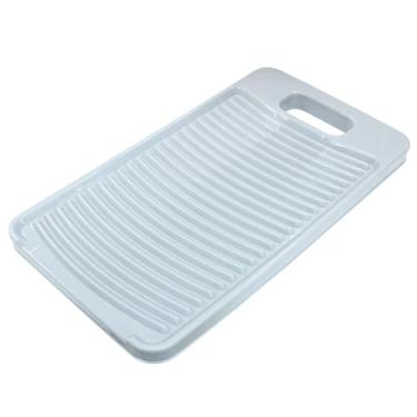 Imagem de verkelly Mini lavatório de plástico, tábua de lavar pequena para lavar roupas infantis à mão (cinza)