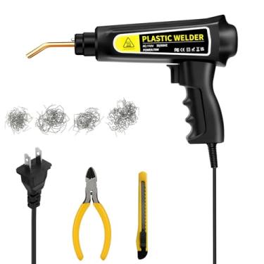 Imagem de Máquina de solda de plástico 70W, kit de reparo de plástico para grampeador a quente, kit de reparo de rachaduras de para-choque de carro com pistola de grampo quente com alicate, faca e 4 tipos de g
