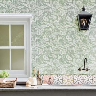 Imagem de GSS Designs Estêncil de folha tropical grande, 40,6 x 53 cm, estêncil de folha de samambaia de palmeira para pintura em paredes, natureza, folhas de plantas tropicais, estênceis de tinta, flores de